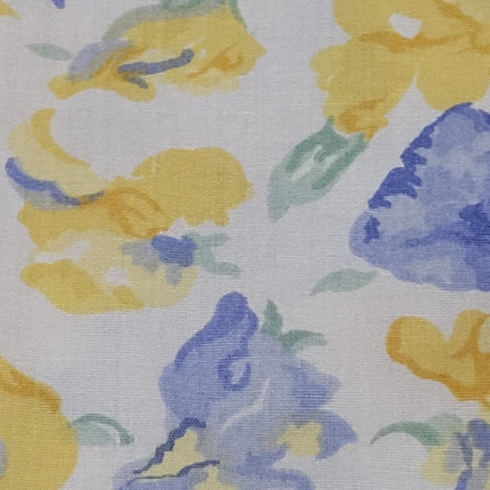 Laura Ashley Charlotte confetti yellow blue ruffled border pillow sham standard - Picture 8 of 12